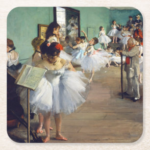 Dessous-de-verre Carré En Papier Edgar Degas - La Classe de danse