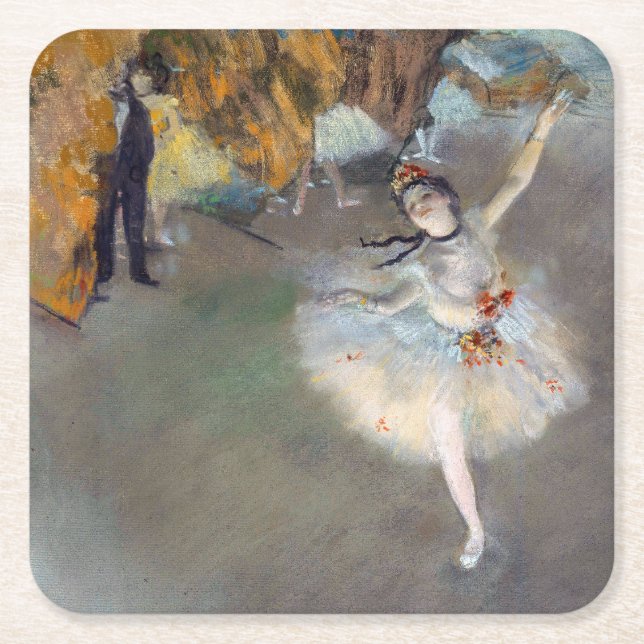 Dessous-de-verre Carré En Papier Edgar Degas - L'Étoile / Danseur sur scène (Devant)