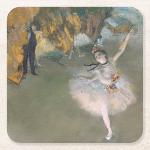 Dessous-de-verre Carré En Papier Edgar Degas   L'étoile ou la danseuse sur scène