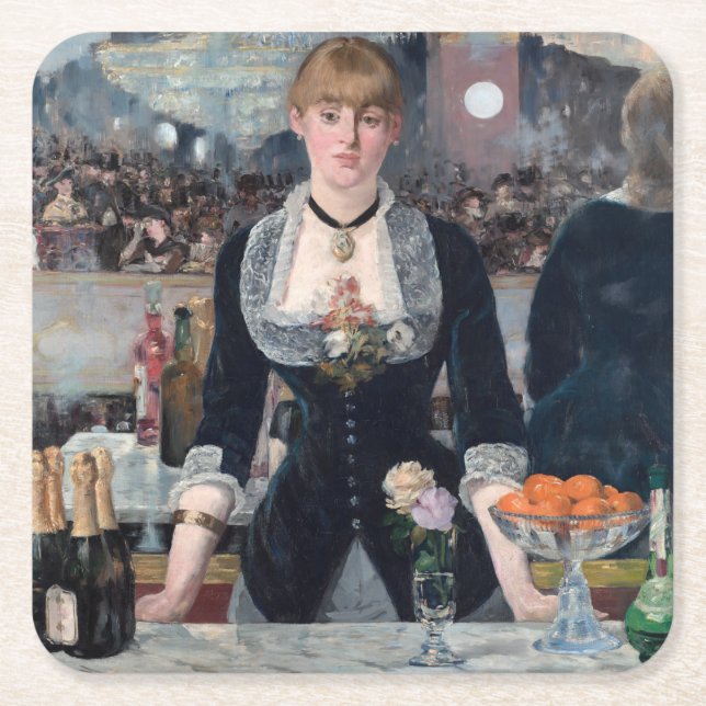 Dessous-de-verre Carré En Papier Edouard Manet - Un bar aux Folies-Bergere (Devant)