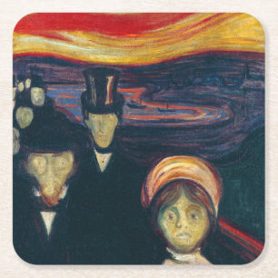 Dessous-de-verre Carré En Papier Edvard Munch - Anxiété