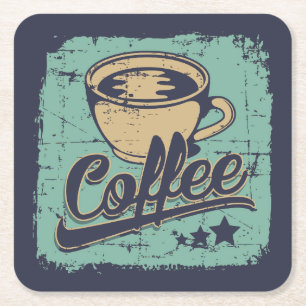 Dessous-de-verre Carré En Papier Élégance vintage