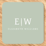 Dessous-de-verre Carré En Papier Élégant professionnel simple Monogramme minimalist<br><div class="desc">Découvrez notre Elegant Professional Simple Monogram Minimalist Collection : Elevez votre style avec une sophistication intemporelle et une élégance sobre. Réalisée avec une attention minutieuse aux détails, cette collection présente des designs minimalistes ornés de votre monogramme personnalisé. Chaque pièce respire le professionnalisme et le raffinement, parfait pour faire une impression...</div>