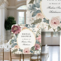 Élégant Thé de Mariage Floral Français Doré