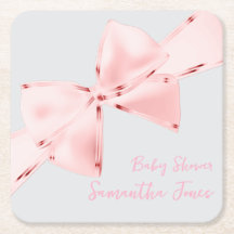 Élégante coquette rose Bow 22,9 cm Baby shower fil