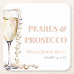 Dessous-de-verre Carré En Papier Elégante perles d'or et Fête des mariées de poursu<br><div class="desc">Voici notre Dessous de verre en papier Carré Elegant Gold Pearls et Prosecco Fête des mariées, un ajout élégant à votre célébration. Ornés d'accents dorés chatoyants et de perles délicates, ces dessous de verre dégagent raffinement et charme. Parfait pour protéger vos tables tout en ajoutant une touche d'élégance à votre...</div>