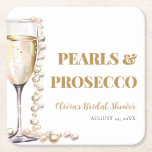 Dessous-de-verre Carré En Papier Elégante perles d'or et Fête des mariées de poursu<br><div class="desc">Voici notre Dessous de verre en papier Carré Elegant Gold Pearls et Prosecco Fête des mariées, un ajout élégant à votre célébration. Ornés d'accents dorés chatoyants et de perles délicates, ces dessous de verre dégagent raffinement et charme. Parfait pour protéger vos tables tout en ajoutant une touche d'élégance à votre...</div>