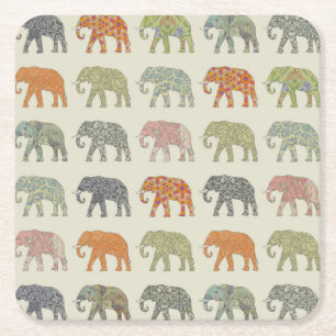 Dessous-de-verre Carré En Papier Élément Motif Animal Coloré Contemporain
