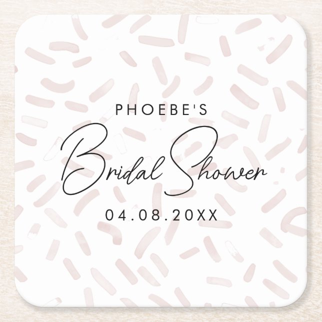 Dessous-de-verre Carré En Papier Elle a été ramassée Éclaboussure de fraise Dessous (Devant)