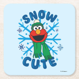 Dessous-de-verre Carré En Papier Elmo Snow Cute