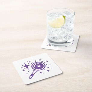 Dessous-de-verre Carré En Papier emblème AI Twinkle étoiles, phare de l'ère numériq