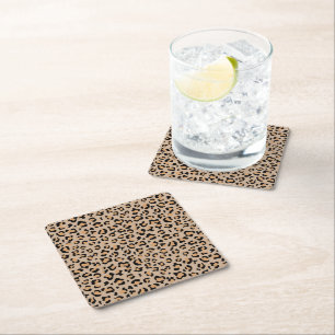 Dessous-de-verre Carré En Papier Empreinte de léopard, Spots de léopard, Leopard Br