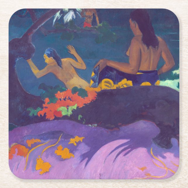 Dessous-de-verre Carré En Papier En bord de mer, Gauguin (Devant)