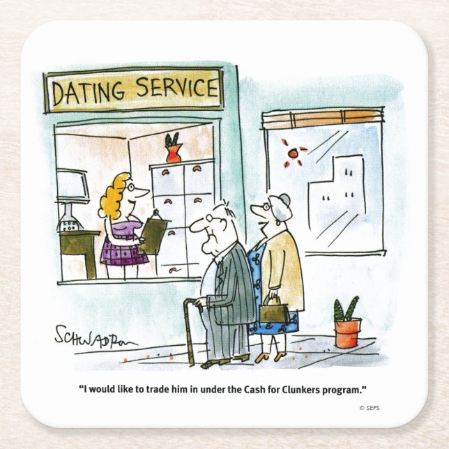 Dessous-de-verre Carré En Papier Encaisse pour les Clunkers (Devant)