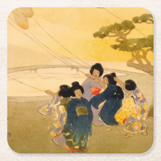 Dessous-de-verre Carré En Papier Enfants Japonais - Bertha Lum - 1913