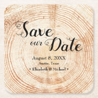 Enregistrer notre date Mariage de grains de bois R