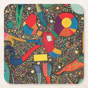 Dessous-de-verre Carré En Papier Ensemble coloré par Wassily Kandinsky