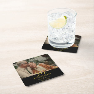 Dessous-de-verre Carré En Papier Ensemble d'étiquettes pour aliments et boissons