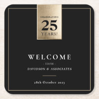 ENTREPRISE ANNIVERSAIRE affaires noir blanc or