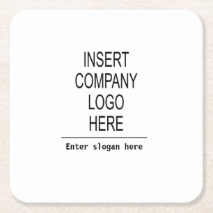 Dessous-de-verre Carré En Papier Entreprise de logo personnalisé pour la promotion