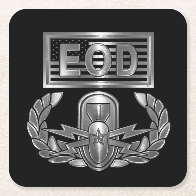 DESSOUS-DE-VERRE CARRÉ EN PAPIER EOD "MASTER BLASTER" (Devant)