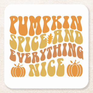 Dessous-de-verre Carré En Papier Épices citrouilles Et Tout Bien