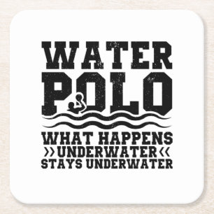 Dessous-de-verre Carré En Papier Équipe de water-polo Cadeaux de formateurs de jo