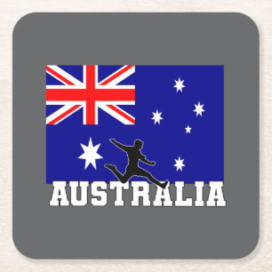 Dessous-de-verre Carré En Papier Équipe nationale de football d'Australie