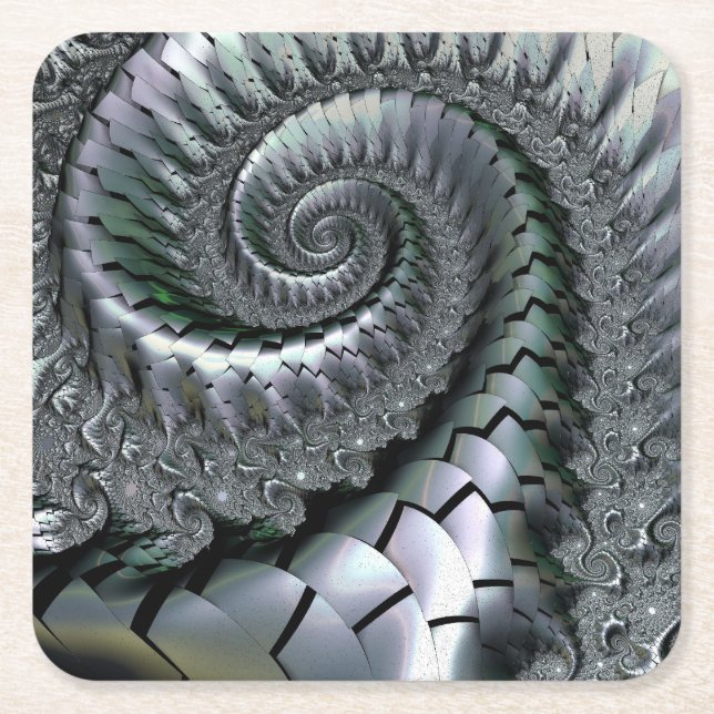 Dessous-de-verre Carré En Papier Escheresque (Devant)