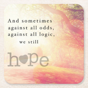 Dessous-de-verre Carré En Papier Espoir