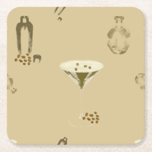 Dessous-de-verre Carré En Papier Espresso Martini