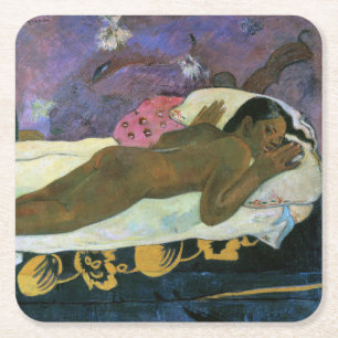 Dessous-de-verre Carré En Papier Esprit de l'observation des morts, Gauguin