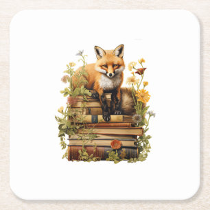 Dessous-de-verre Carré En Papier esthétique Cottagecore avec livre Mignon Cr Goblin