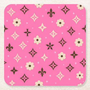 Dessous-de-verre Carré En Papier Esthétique girly chic imprimé floral géométrique r