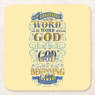 Dessous-de-verre Carré En Papier Était au début le mot