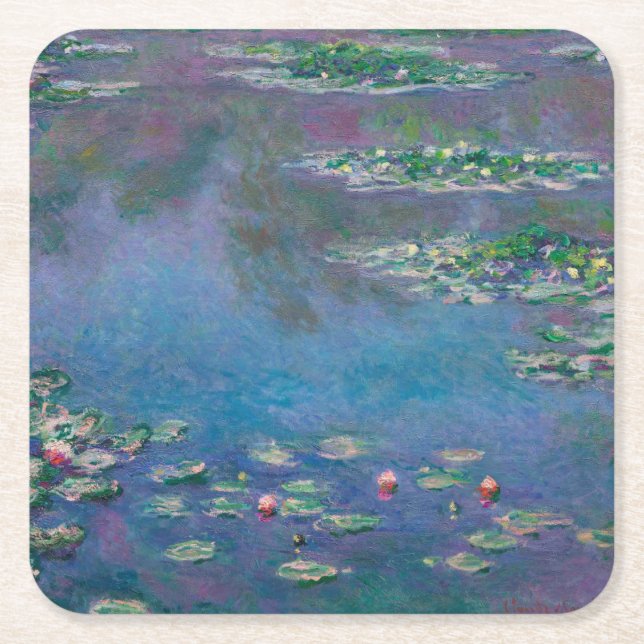 Dessous-de-verre Carré En Papier Etang Lily, Monet (Devant)