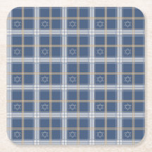 Étoile de David Tartan Bleu