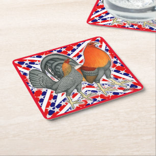 Dessous-de-verre Carré En Papier Étoiles et rayures Gamefowl