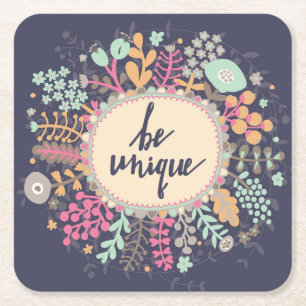 Dessous-de-verre Carré En Papier Être unique