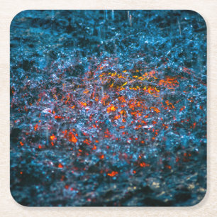 Dessous-de-verre Carré En Papier Étude à l'aquarelle - Orange