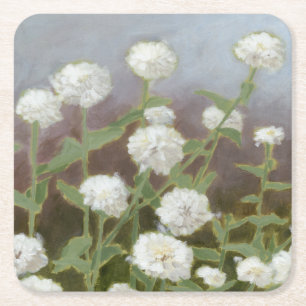 Dessous-de-verre Carré En Papier Étude de jardin botanique I