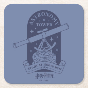 Dessous-de-verre Carré En Papier Étudiez à la tour d'astronomie de Poudlard™