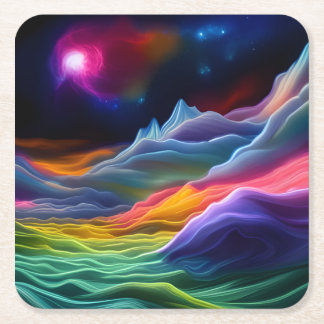 Dessous-de-verre Carré En Papier Évasion de l'espace Imaginaire