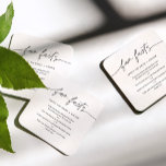 Dessous-de-verre Carré En Papier EVERLEIGH Fun Facts About Bride & Groom (set 50)<br><div class="desc">Everleigh Collection - une collection étonnante et minimaliste qui dispose d'une police de calligraphie moderne qui est à la fois chic et élégant. Cette collection offre un design intemporel et élégant qui est parfait pour tous les événements, des mariages aux baby showers et tout entre les deux. Découvrez l'élégance et...</div>