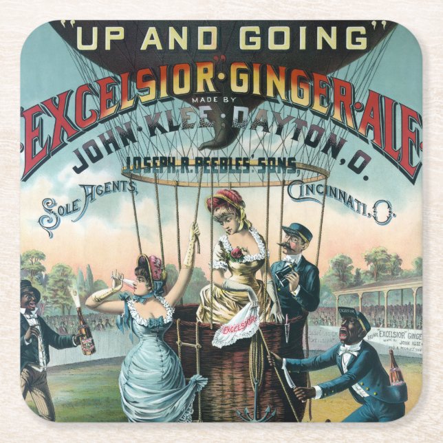 Dessous-de-verre Carré En Papier Excelsior Ginger Ale (Devant)