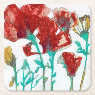 Dessous-de-verre Carré En Papier Expression II de fleur