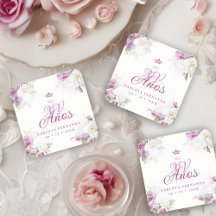 Exquise Mis XV Años Espagnol Floral Orchid Positio