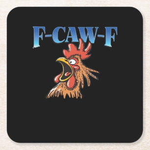 Dessous-de-verre Carré En Papier F-Caw-F Poulet Classique Cool Unique