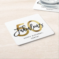Fabuleux 50ème | Chic Gold Fun Anniversaire modern