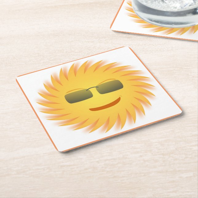 DESSOUS-DE-VERRE CARRÉ EN PAPIER FACE COOL (Incliné)